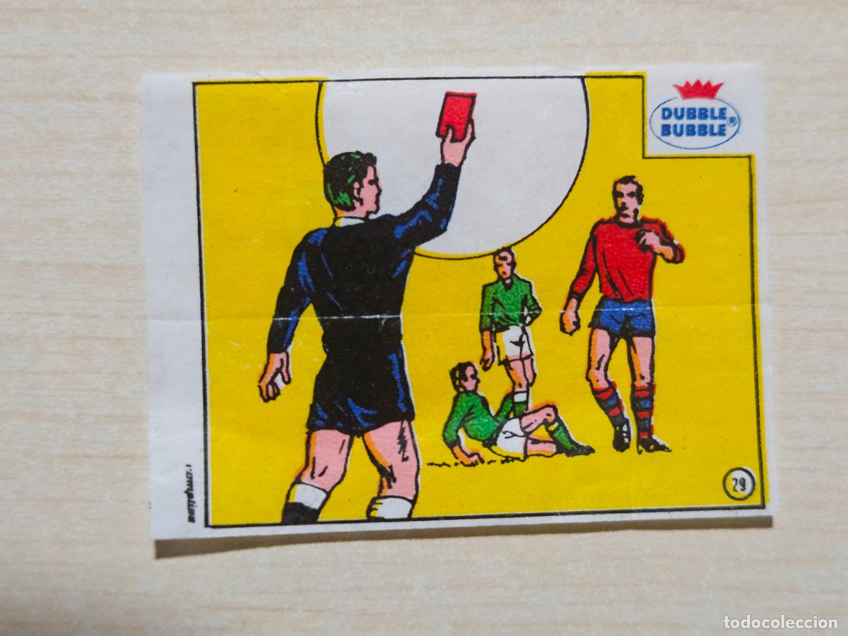 Cromos de f&uacute;tbol: CROMO N&ordm; 29 TARJETA DE AMONESTACION - CHICLE DUBBLE BUBBLE FUTBOL MUNDIAL - CHEWING GUM - EXCELENTE