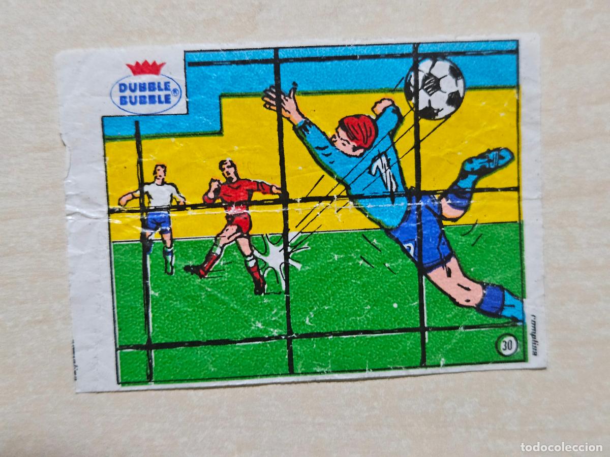 Cromos de f&uacute;tbol: CROMO N&ordm; 30 GOL - CHICLE DUBBLE BUBBLE FUTBOL MUNDIAL - CHEWING GUM - EXCELENTE