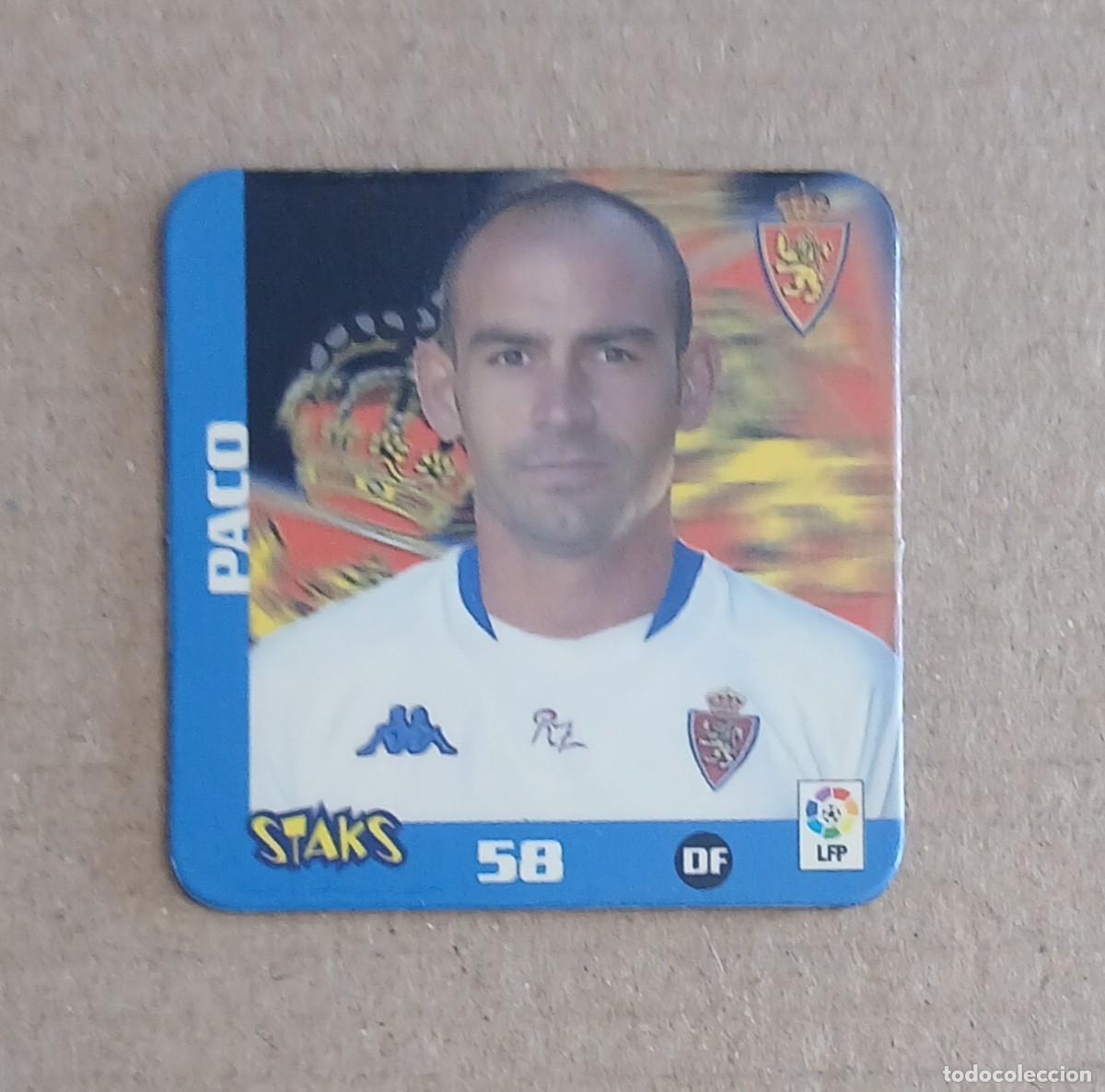 Cromos de f&uacute;tbol: STAK n&ordm; 58 PACO REAL ZARAGOZA STAKS LA RAZ&Oacute;N LIGA 2003-2004 DE PANINI.