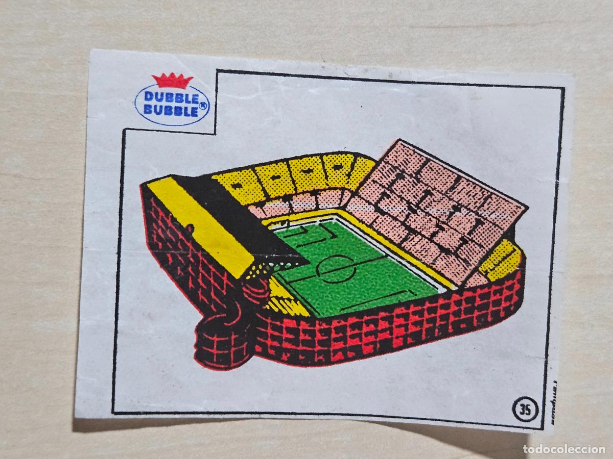 Cromos de f&uacute;tbol: CROMO N&ordm; 35 ESTADIO LUIS CASANOVA - CHICLE DUBBLE BUBBLE FUTBOL MUNDIAL - CHEWING GUM - EXCELENTE