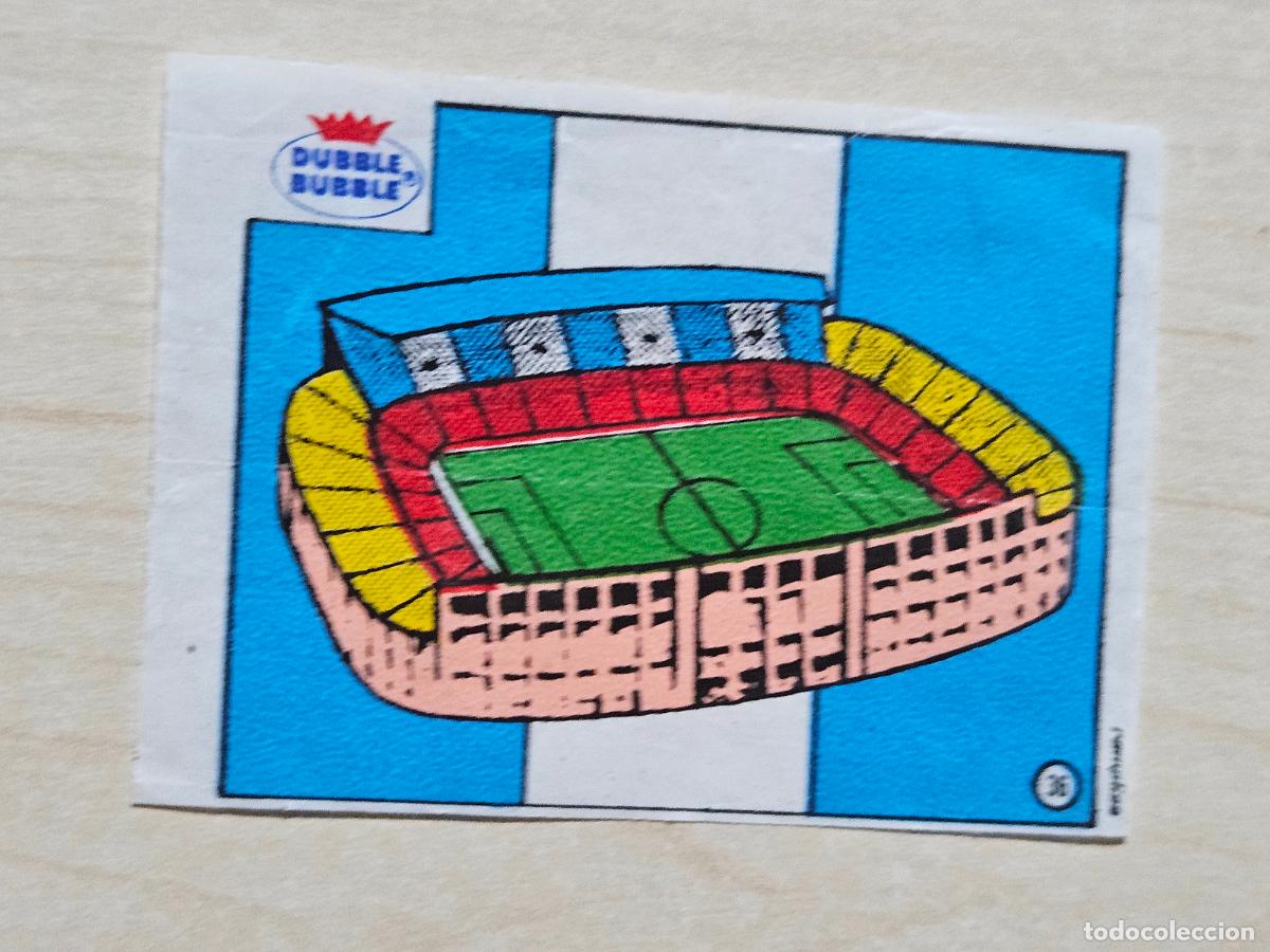 Cromos de f&uacute;tbol: CROMO N&ordm; 36 ESTADIO SARRIA - CHICLE DUBBLE BUBBLE FUTBOL MUNDIAL - CHEWING GUM - EXCELENTE
