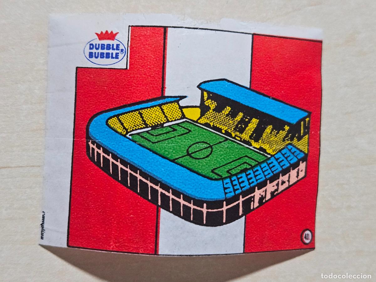 Cromos de f&uacute;tbol: CROMO N&ordm; 41 ESTADIO EL MOLINON - CHICLE DUBBLE BUBBLE FUTBOL MUNDIAL - CHEWING GUM - EXCELENTE