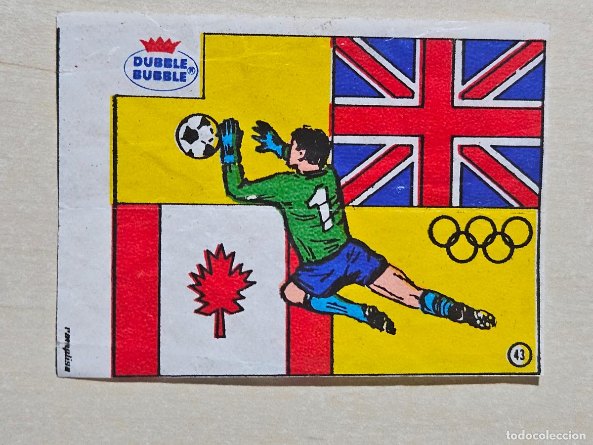 Cartes &agrave; collectionner de Football: CROMO N&ordm; 43 INGLATERRA CANADA - CHICLE DUBBLE BUBBLE FUTBOL MUNDIAL - CHEWING GUM - EXCELENTE