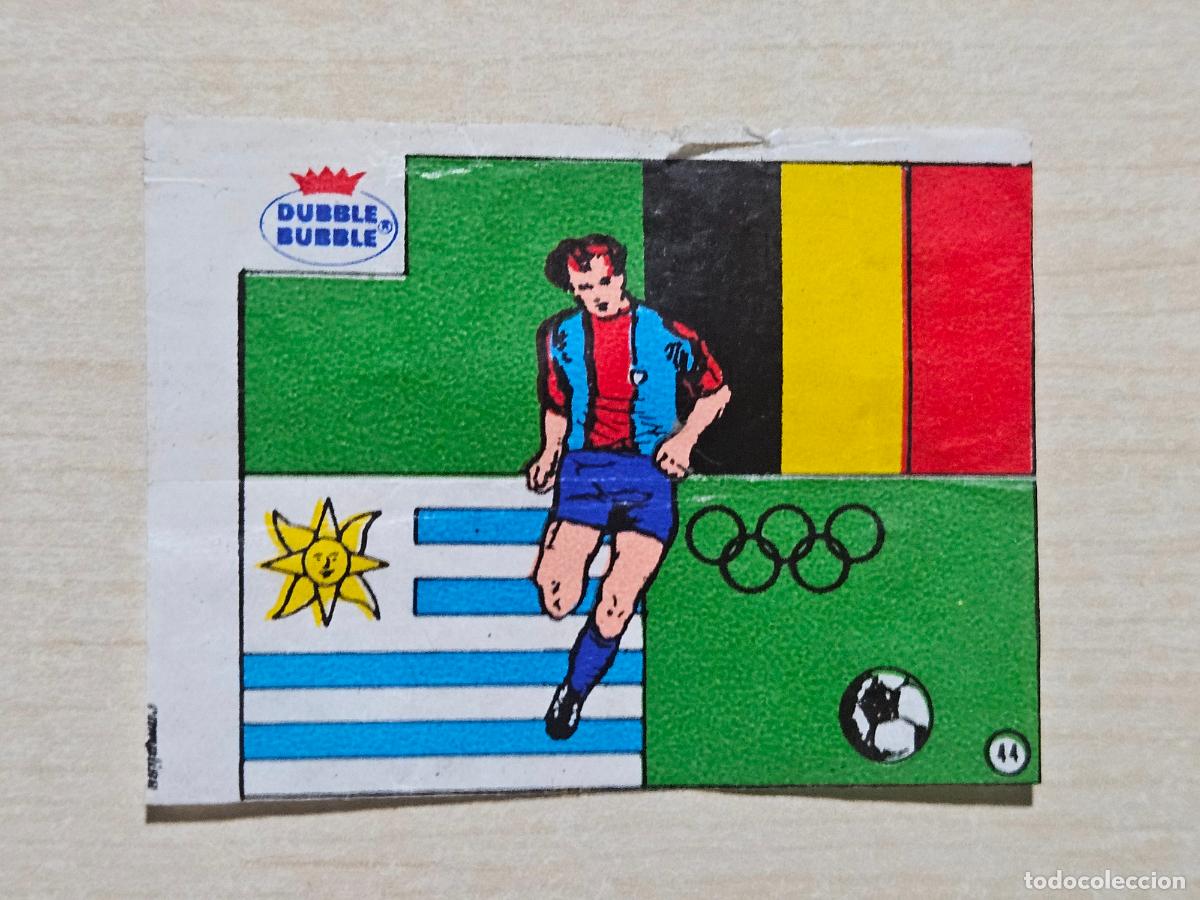 Cromos de f&uacute;tbol: CROMO N&ordm; 44 BELGICA URUGUAY - CHICLE DUBBLE BUBBLE FUTBOL MUNDIAL - CHEWING GUM - EXCELENTE