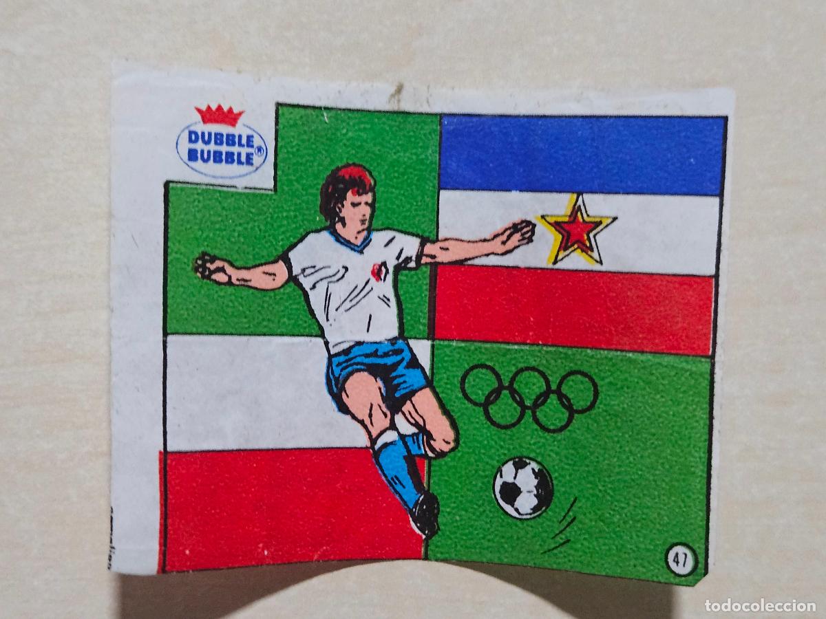Cromos de f&uacute;tbol: CROMO N&ordm; 47 YUGOSLAVIA POLONIA - CHICLE DUBBLE BUBBLE FUTBOL MUNDIAL - CHEWING GUM - EXCELENTE
