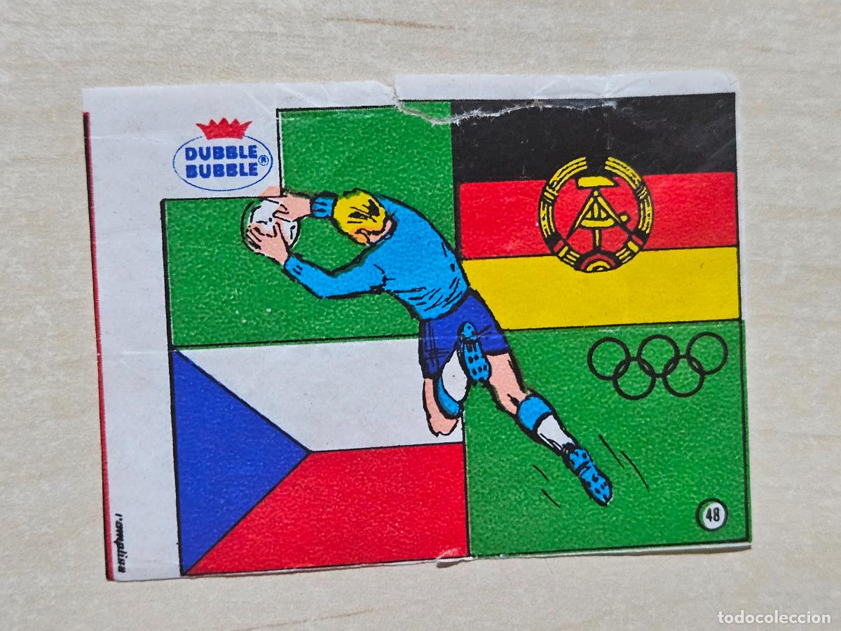 Cromos de f&uacute;tbol: CROMO N&ordm; 48 ALEMANIA CHECOSLOVAQUIA - CHICLE DUBBLE BUBBLE FUTBOL MUNDIAL - CHEWING GUM - EXCELENTE