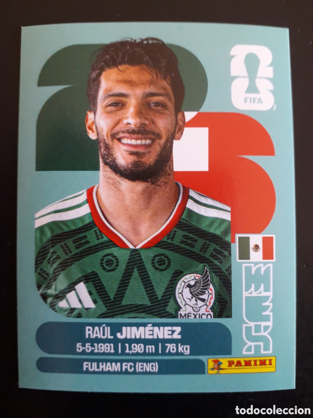 Cromos de f&uacute;tbol: JIM&Eacute;NEZ M&Eacute;XICO MEX 17 MUNDIAL F&Uacute;TBOL 2026 FIFA WORLD CUP PANINI SIN PEGAR PEDIDO M&Iacute;NIMO 3&euro;.