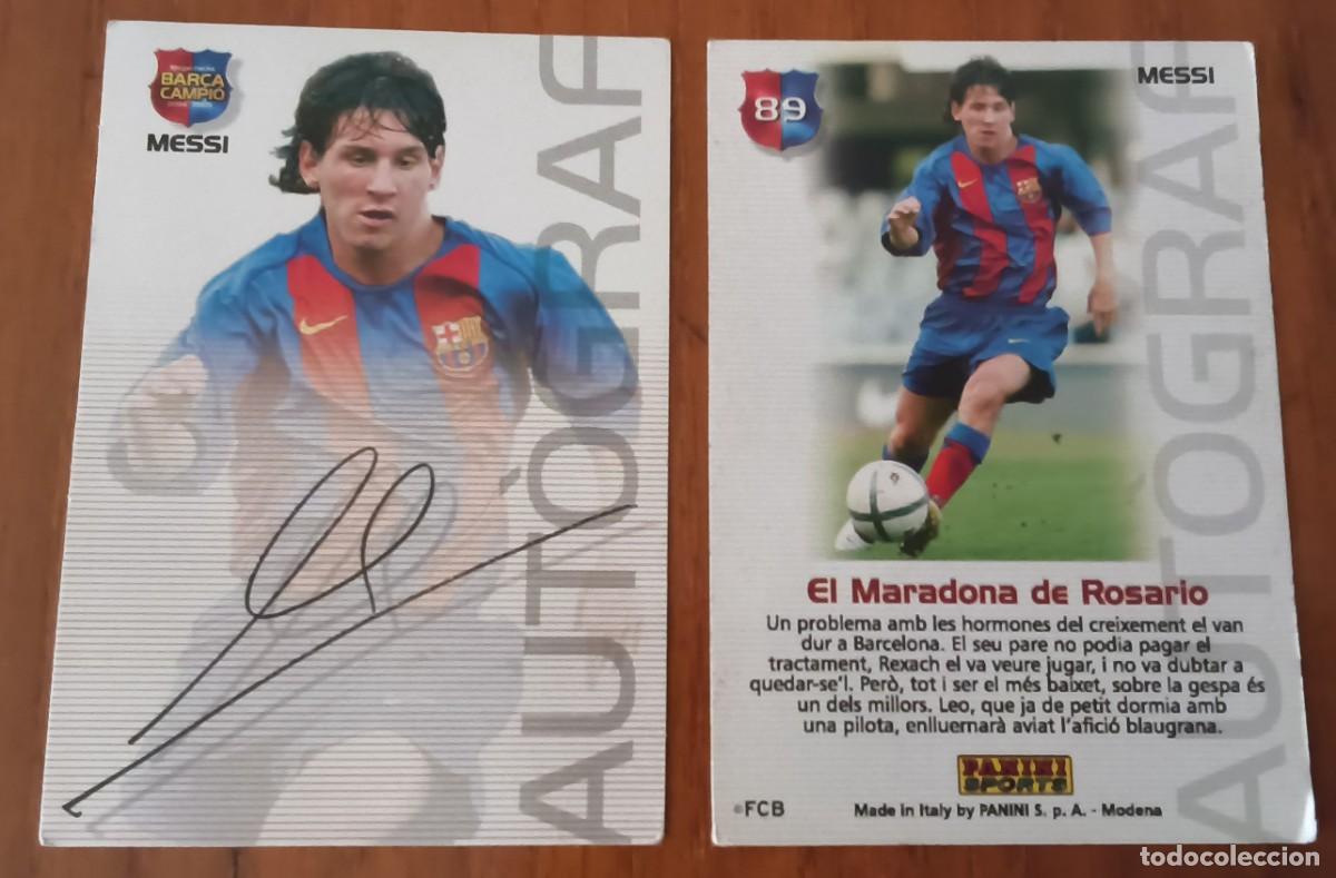 Cromos de f&uacute;tbol: Carta Messi Megacracks 2005 2006 numero 89