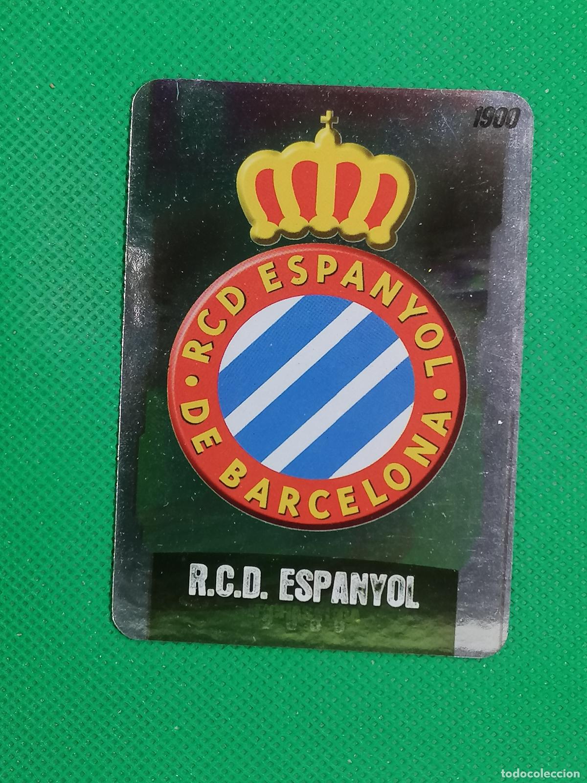 Cromos de f&uacute;tbol: 298 ESCUDO PUNTAS CUADRADAS ESPANYOL ⚽ MUNDICROMO LAS FICHAS DE LA LIGA 08 09 2008 2009 ⚽
