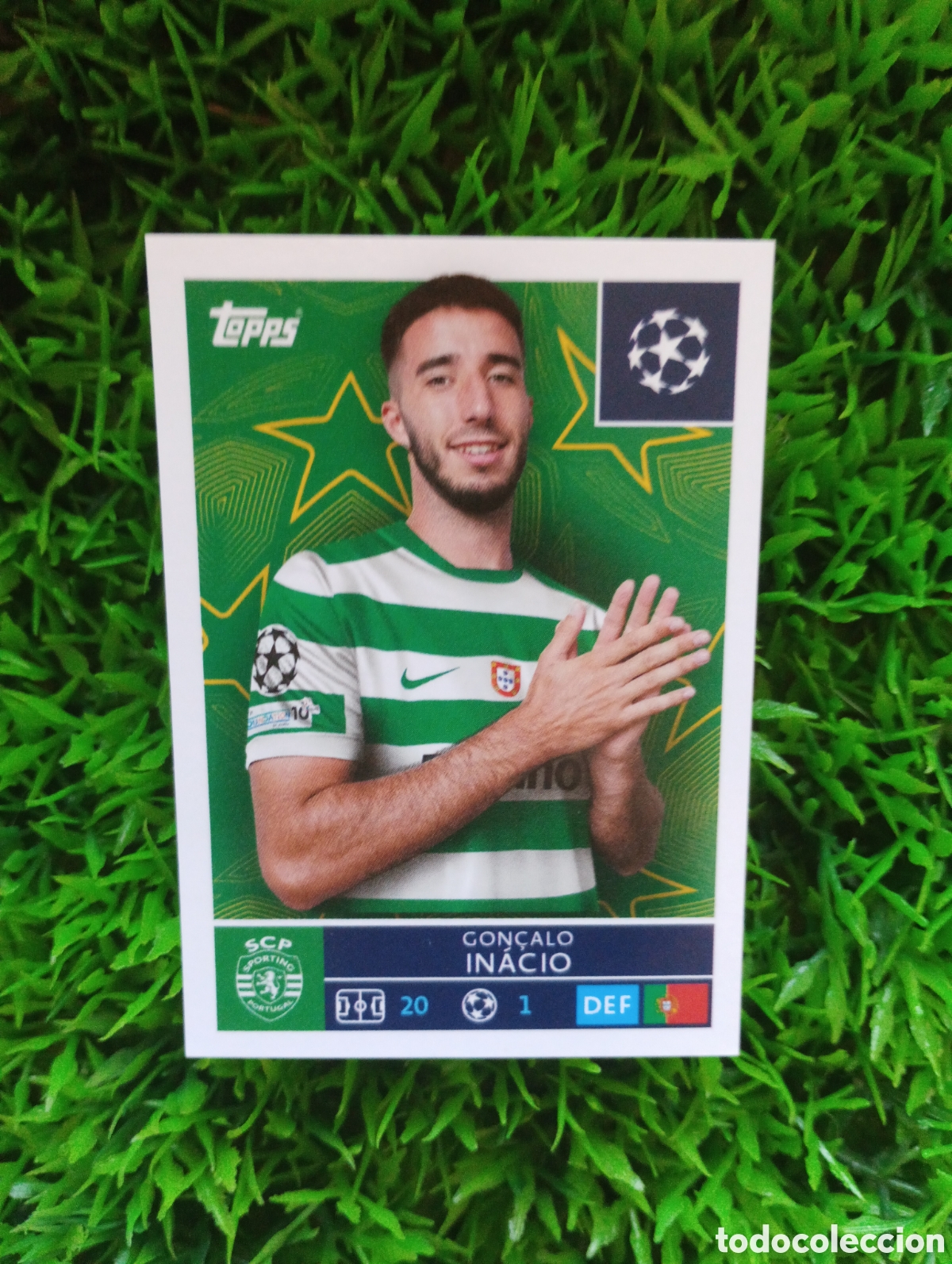 Cromos de f&uacute;tbol: Goncalo Inacio Sporting Portugal Champions League 25-26 # 414 NUNCA PEGADO