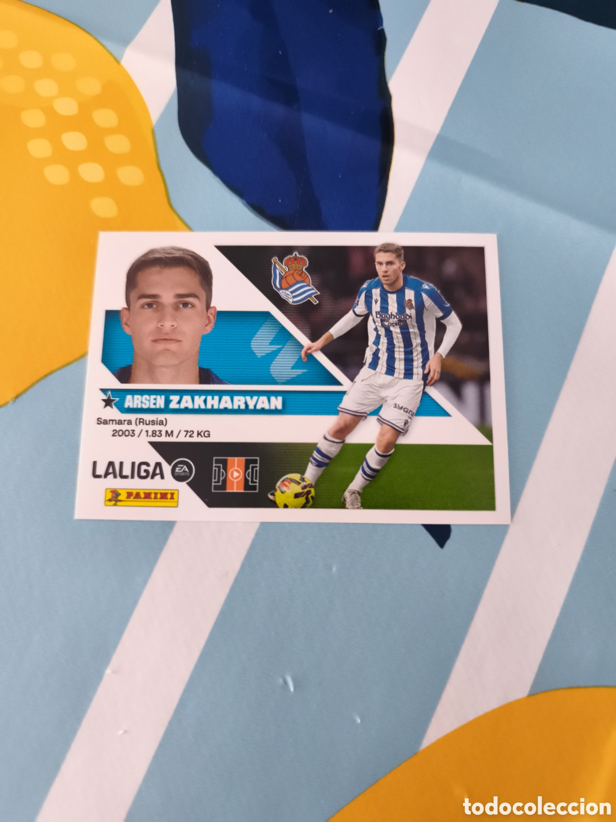 Cromos de f&uacute;tbol: CROMO N&Uacute;MERO 13B ZAKHARYAN REAL SOCIEDAD. LIGA ESTE 26/27. PANINI. SEGUNDA EDICI&Oacute;N.