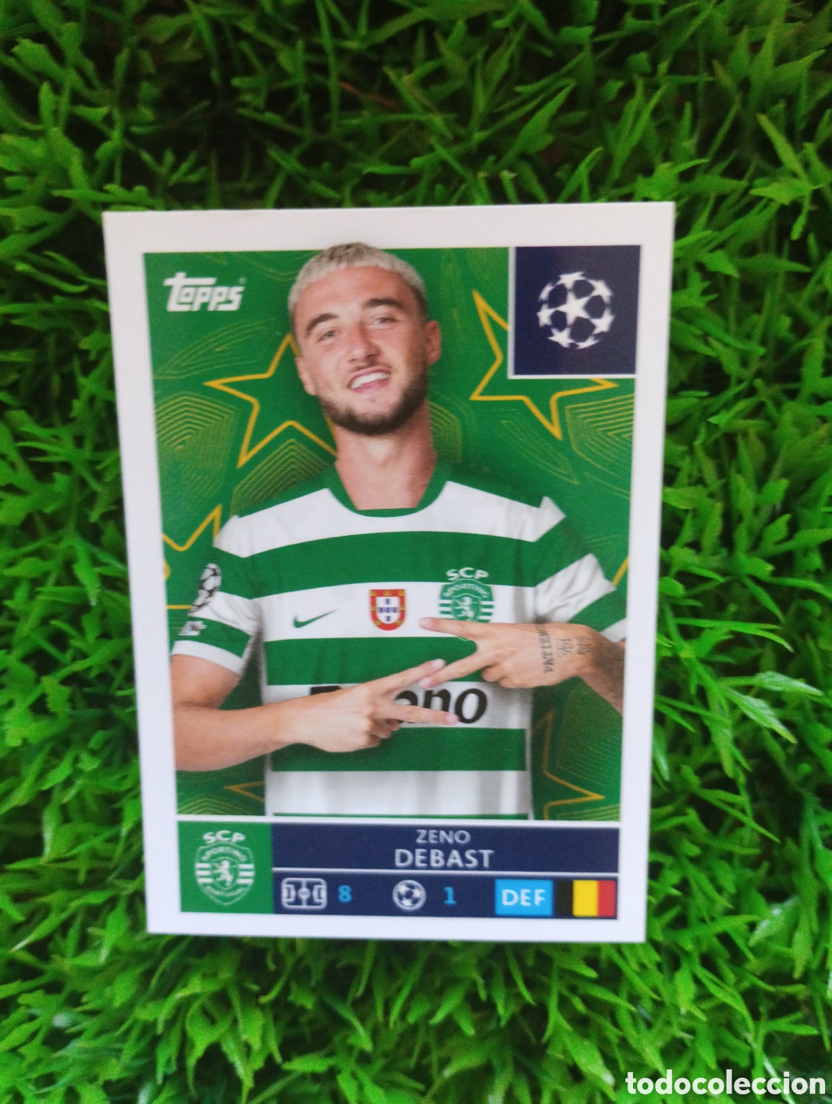 Cromos de f&uacute;tbol: Debast Sporting Portugal Champions League 25-26 # 415 NUNCA PEGADO