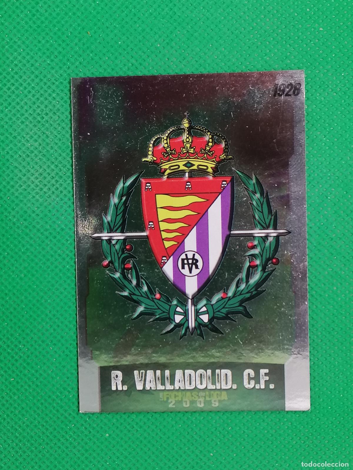 Cromos de f&uacute;tbol: 379 ESCUDO PUNTAS CUADRADAS VALLADOLID ⚽ MUNDICROMO LAS FICHAS DE LA LIGA 08 09 2008 2009 ⚽