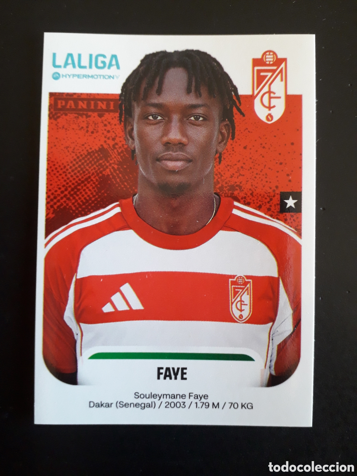 Cromos de f&uacute;tbol: FAYE GRANADA N&deg; 226 LALIGA HYPERMOTION 25 26 2025 2026 PANINI SIN PEGAR PEDIDO M&Iacute;NIMO 3&euro;