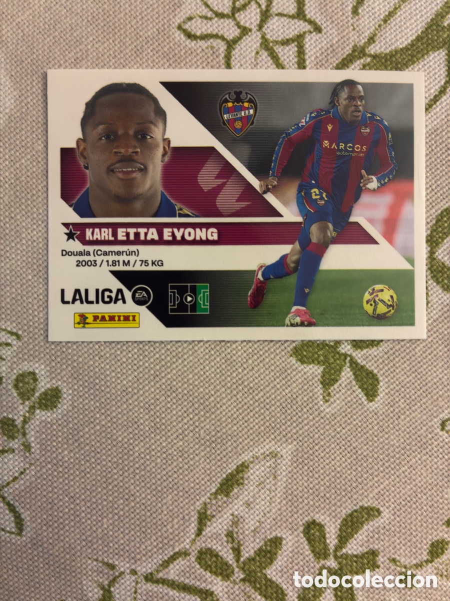 Cromos de f&uacute;tbol: Cromo Karl Etta Eyong N&ordm; 19 - Levante UD - Liga 2026-27 Colecciones Este / Panini (Sin Pegar)