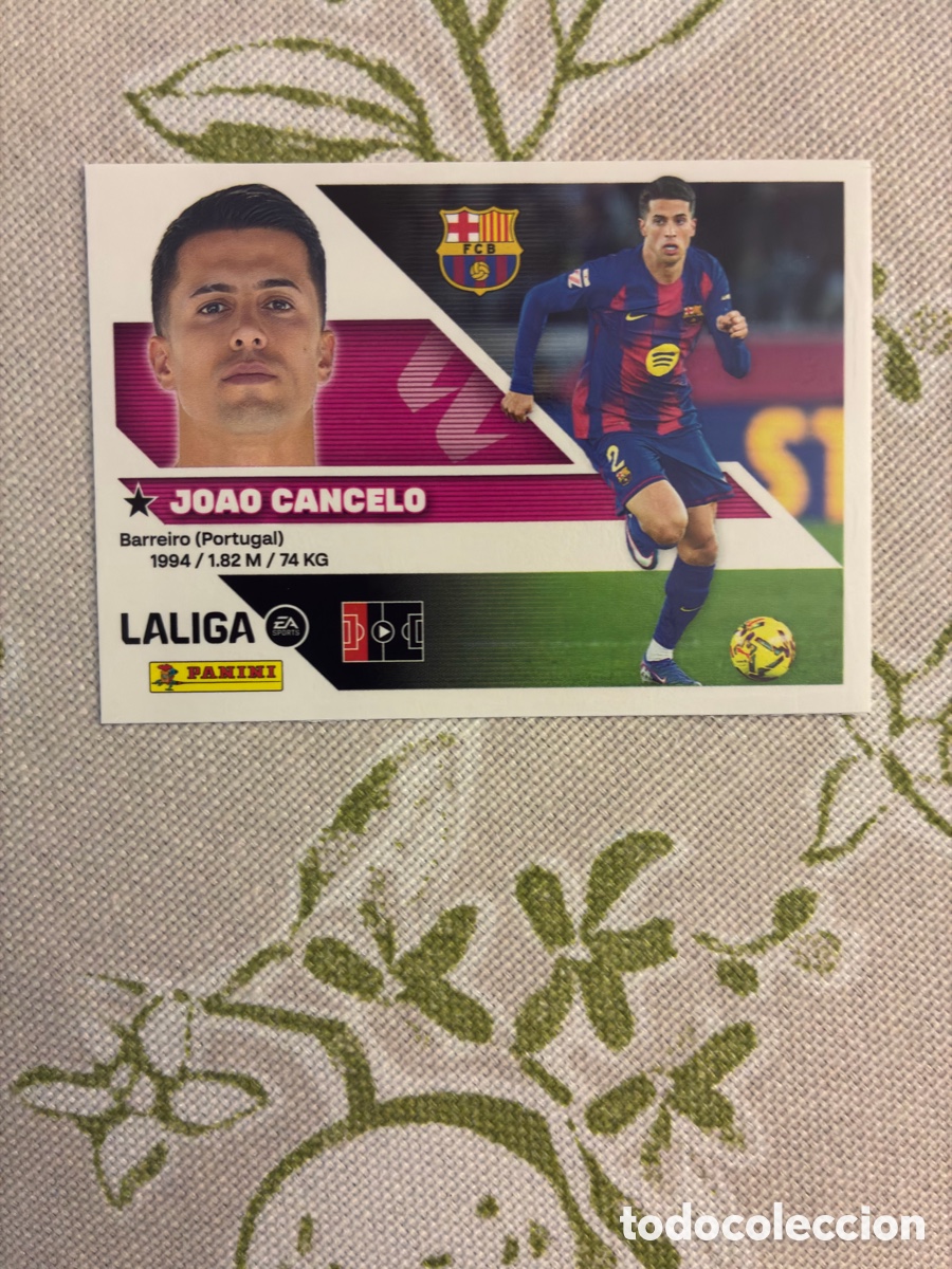 Cromos de f&uacute;tbol: Cromo Joao Cancelo N&ordm; 9 - FC Barcelona - Liga 2026-27 Colecciones Este / Panini (Sin Pegar)