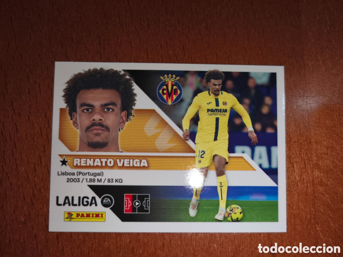 Cromos de f&uacute;tbol: Renato Veiga n&deg;9 liga este 26/27 Villarreal