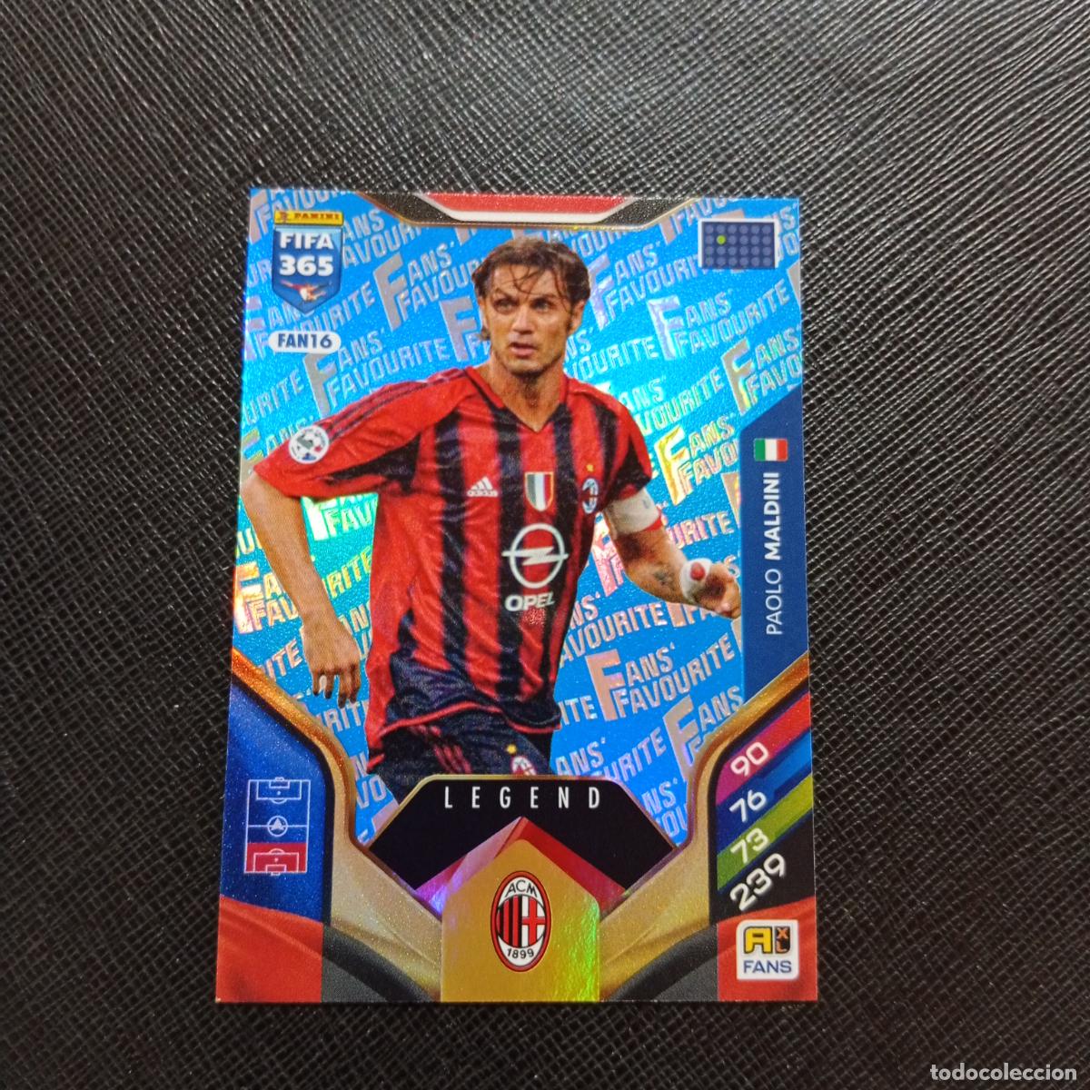 Cromos de f&uacute;tbol: FAN16 MALDINI MILAN ADRENALYN 2025 2026 FIFA 365 CROMO FUTBOL 25 26 - A215 PG56 AZUL