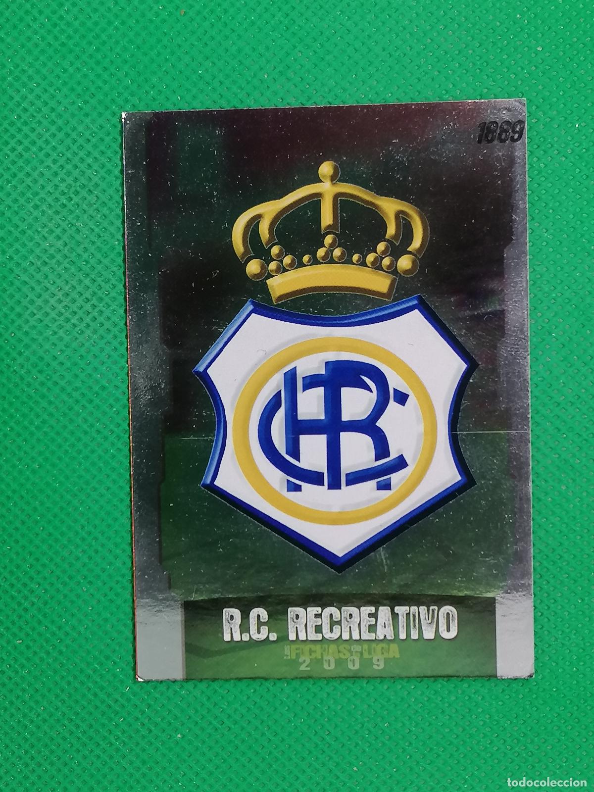 Cartes &agrave; collectionner de Football: 406 ESCUDO PUNTAS CUADRADA RECREATIVO DE HUELVA ⚽ MUNDICROMO LAS FICHAS DE LA LIGA 08 09 2008 2009 ⚽