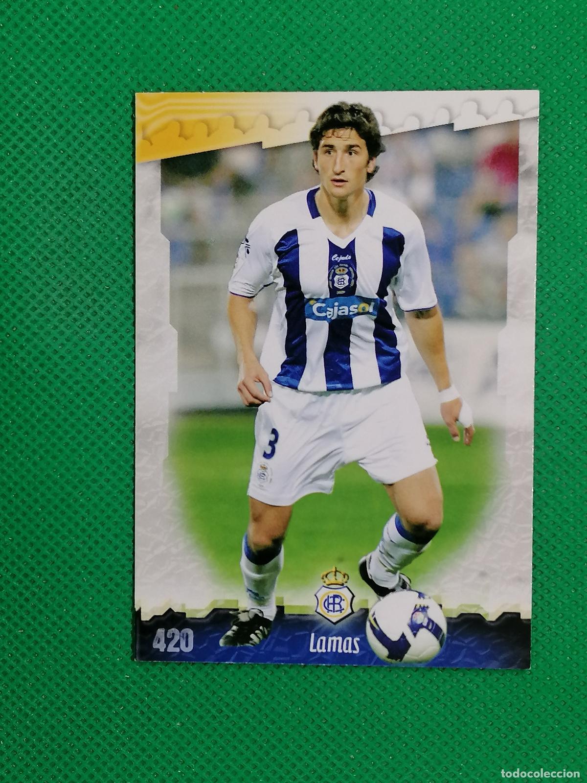 Cromos de Futebol: 420 LAMAS RECREATIVO DE HUELVA ⚽ MUNDICROMO LAS FICHAS DE LA LIGA 08 09 2008 2009 ⚽