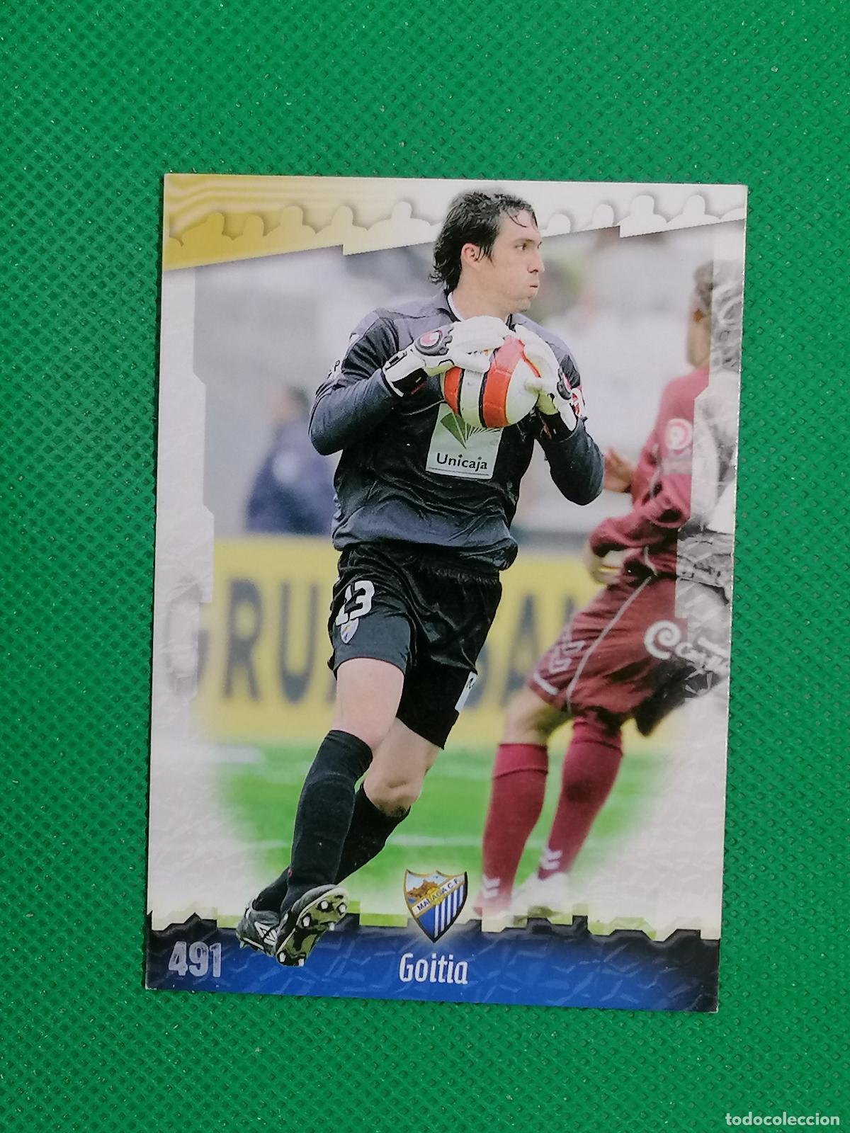 Cromos de f&uacute;tbol: 491 GOITIA MALAGA ⚽ MUNDICROMO LAS FICHAS DE LA LIGA 08 09 2008 2009 ⚽
