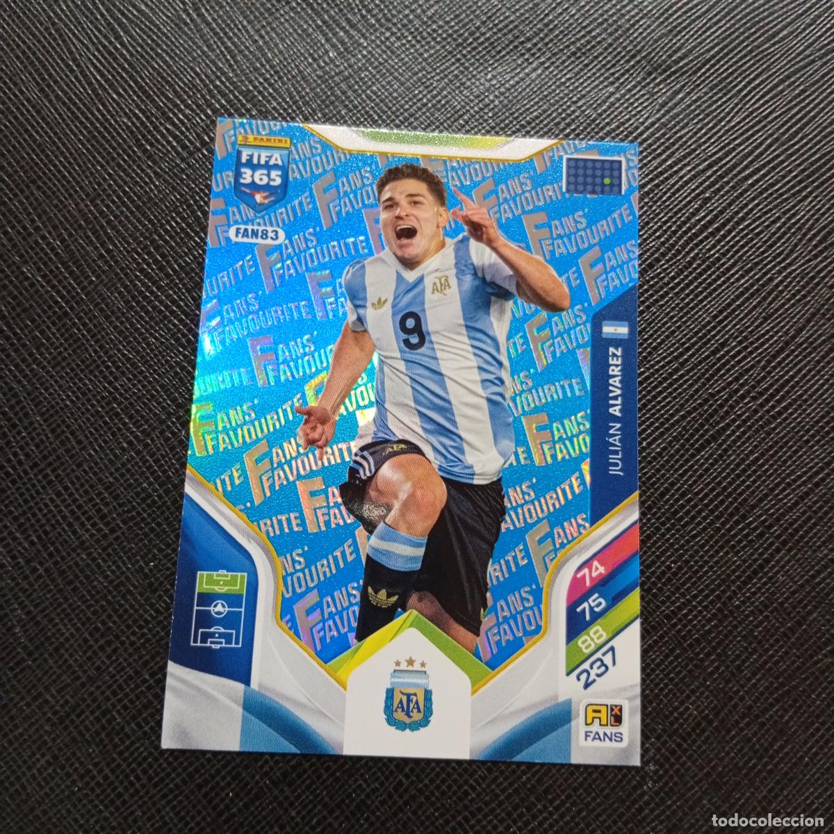 Cromos de f&uacute;tbol: FAN83 JULIAN ALVAREZ ARGENTINA ADRENALYN 2025 2026 FIFA 365 CROMO FUTBOL 25 26 - A215 PG57 AZUL