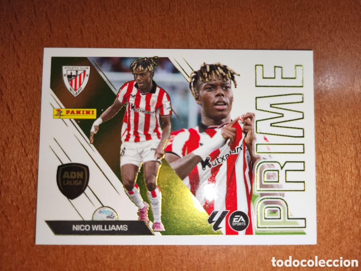 Cromos de f&uacute;tbol: Nico Williams n&deg;10 ADN LALIGA PRIME liga este 26/27 Athletic Club