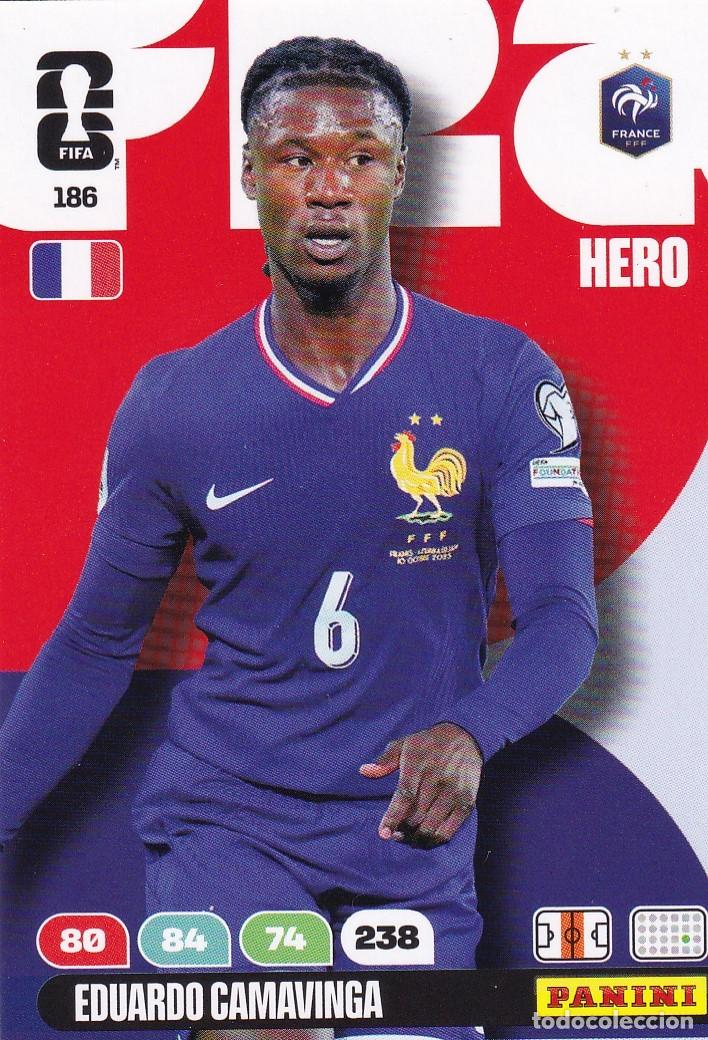 Cromos de f&uacute;tbol: Adrenalyn XL Fifa World Cup 2026 Mundial 26 N&ordm;186 Eduardo Camavinga