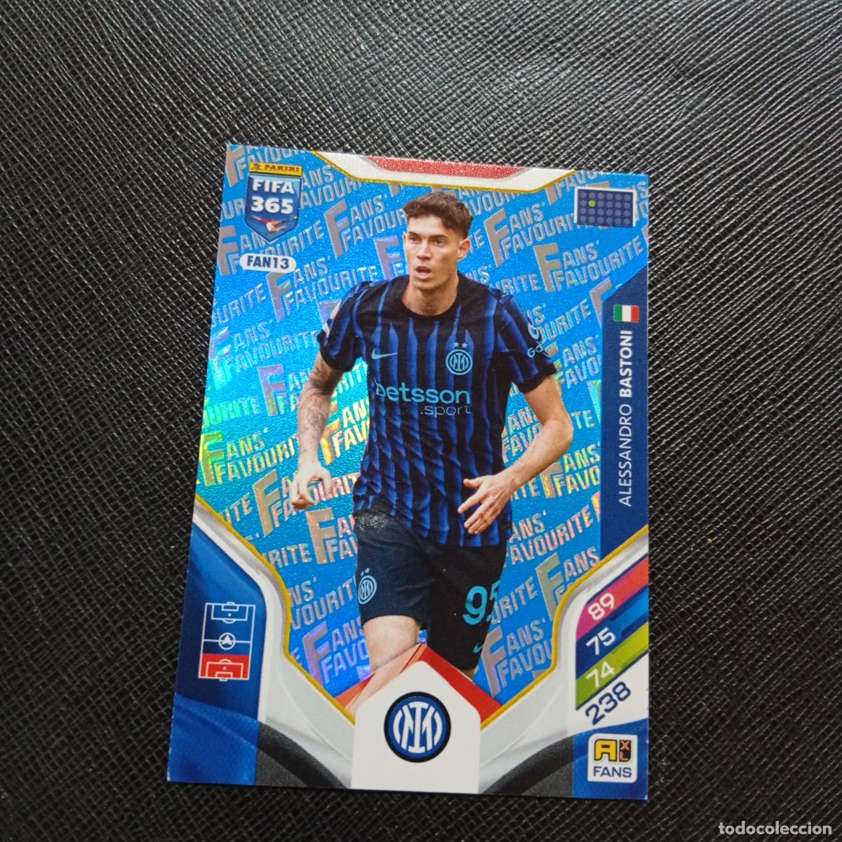 Cromos de f&uacute;tbol: FAN13 BASTONI INTER MILAN ADRENALYN 2025 2026 FIFA 365 CROMO FUTBOL 25 26 - A215 PG57 AZUL