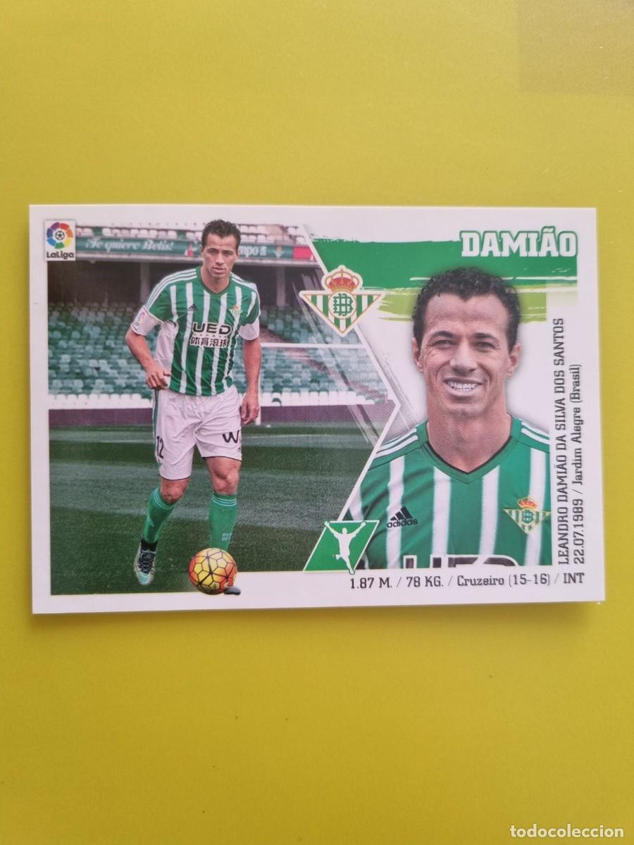 Cromos de f&uacute;tbol: MERCADO INVIERNO ACTUALIZACION ESTE 15 16 2015 2016 SIN PEGAR DAMIAO REAL BETIS N&ordm;5 AR926