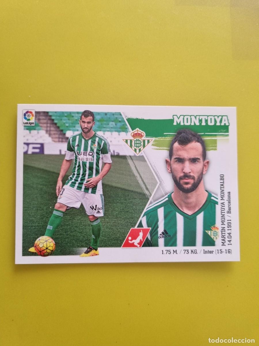 Cromos de f&uacute;tbol: MERCADO INVIERNO ACTUALIZACION ESTE 15 16 2015 2016 SIN PEGAR MONTOYA REAL BETIS N&ordm;4 AR926
