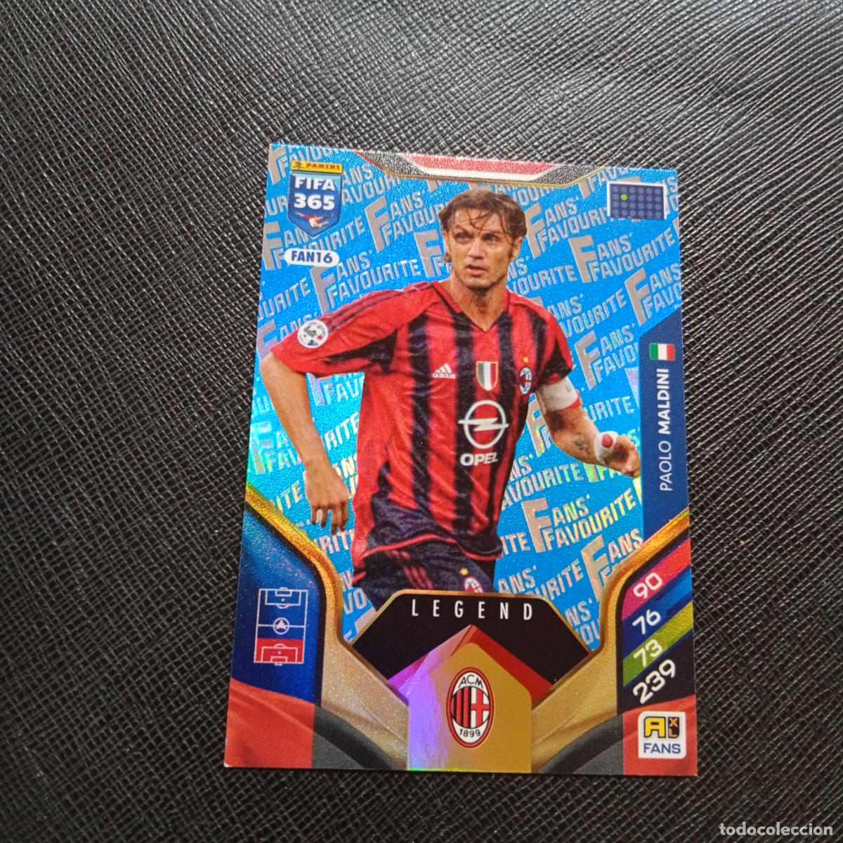 Cromos de f&uacute;tbol: FAN16 MALDINI MILAN ADRENALYN 2025 2026 FIFA 365 CROMO FUTBOL 25 26 - A215 PG58 AZUL