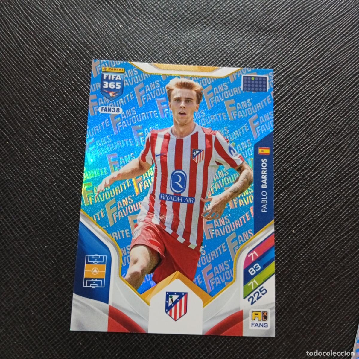 Cromos de f&uacute;tbol: FAN38 BARRIOS AT MADRID ADRENALYN 2025 2026 FIFA 365 CROMO FUTBOL 25 26 - A215 PG58 AZUL