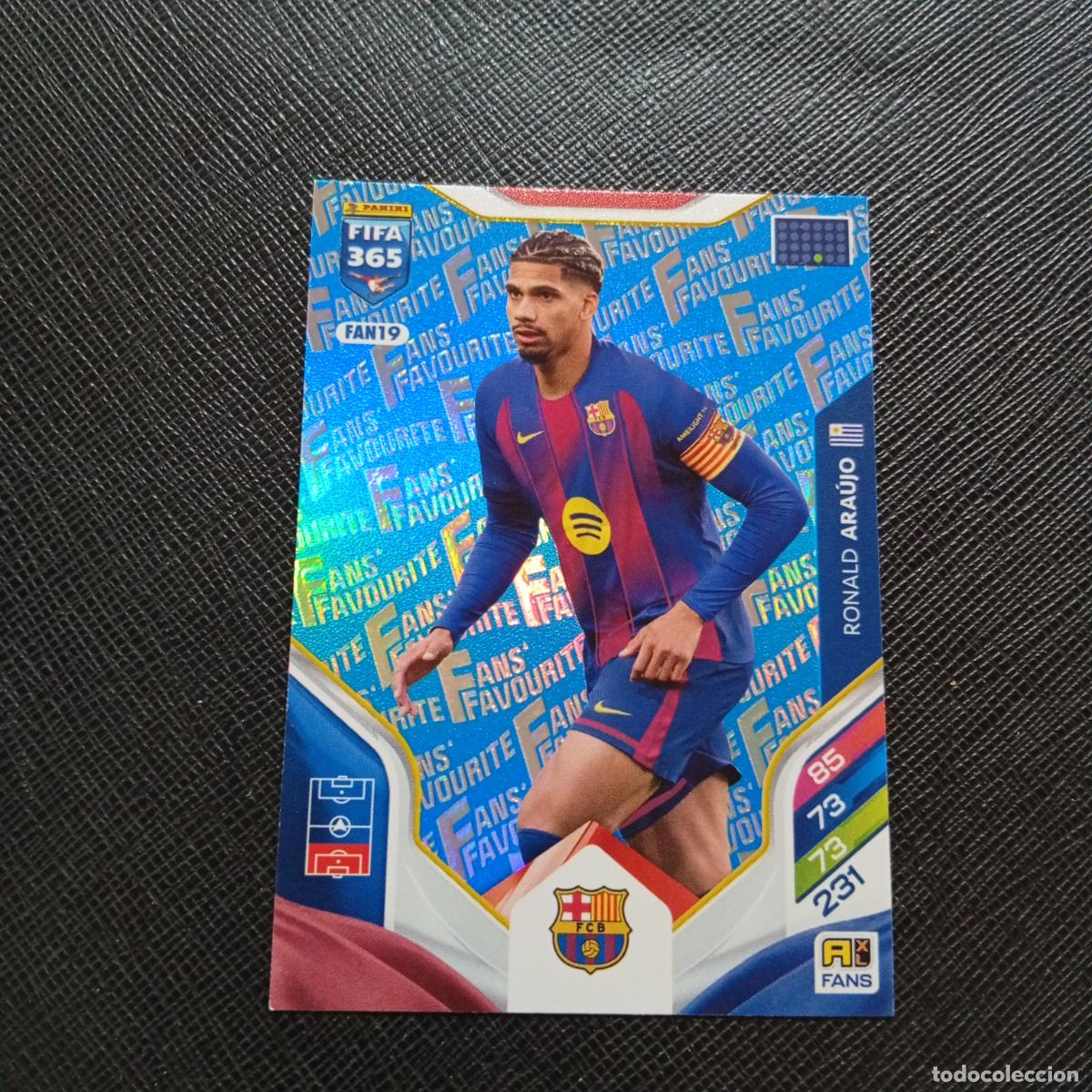 Football Stickers: FAN19 ARAUJO BARCELONA ADRENALYN 2025 2026 FIFA 365 CROMO FUTBOL 25 26 - A215 PG58 AZUL