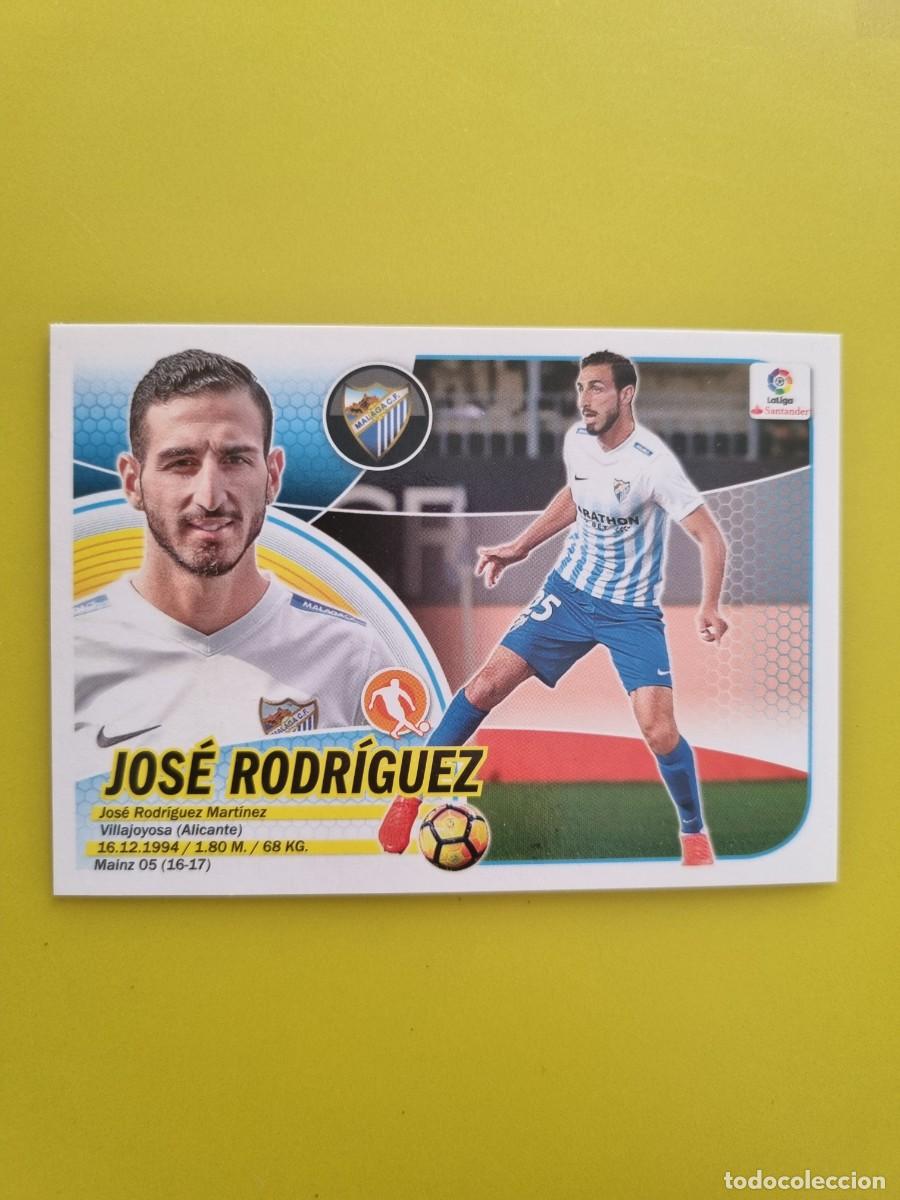 Cromos de f&uacute;tbol: MERCADO INVIERNO ACTUALIZACION ESTE 16 17 2016 2017 SIN PEGAR JOSE RODRIGUEZ MALAGA N&ordm;27 AR926
