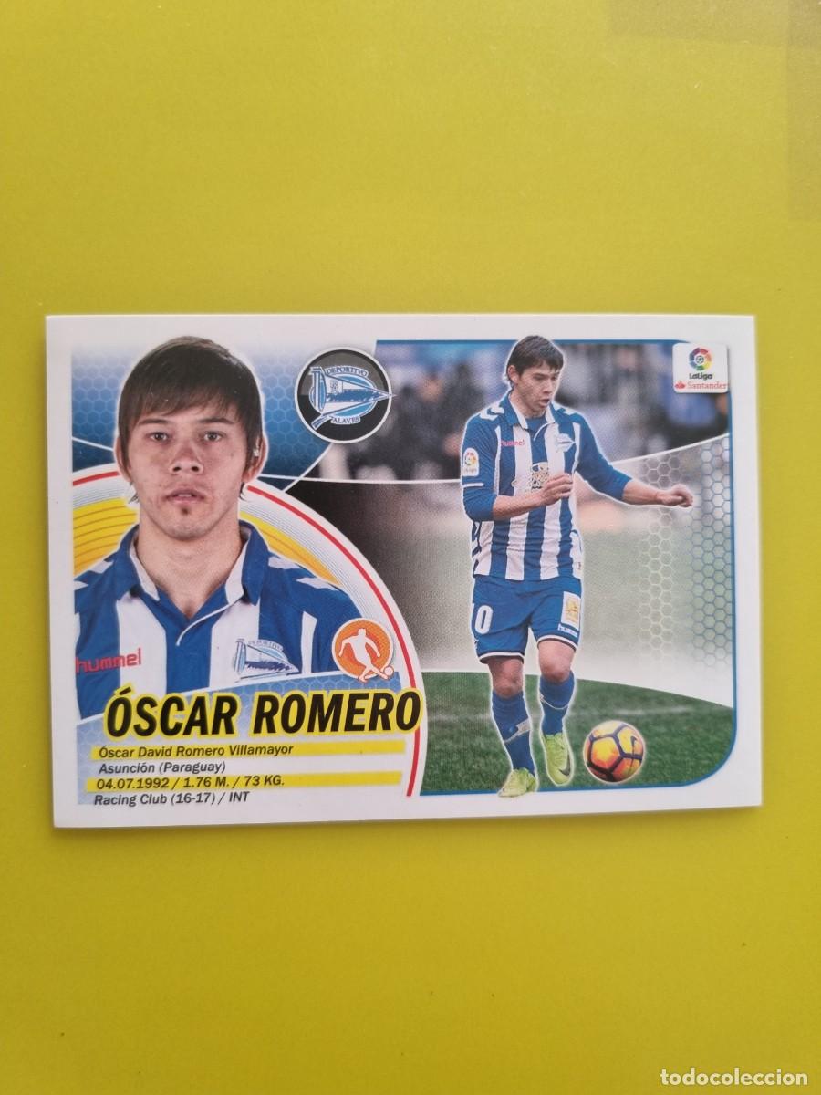 Cromos de f&uacute;tbol: MERCADO INVIERNO ACTUALIZACION ESTE 16 17 2016 2017 SIN PEGAR OSCAR ROMERO ALAVES N&ordm;1 AR926
