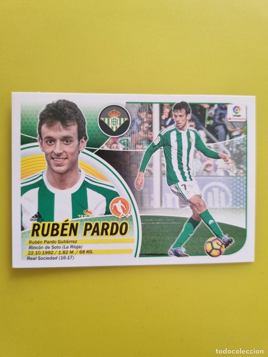 Cromos de f&uacute;tbol: MERCADO INVIERNO ACTUALIZACION ESTE 16 17 2016 2017 SIN PEGAR RUBEN PARDO REAL BETIS N&ordm;5 AR926