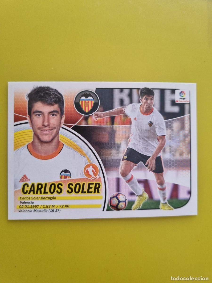 Cromos de f&uacute;tbol: MERCADO INVIERNO ACTUALIZACION ESTE 16 17 2016 2017 SIN PEGAR CARLOS SOLER VALENCIA N&ordm;37 AR926
