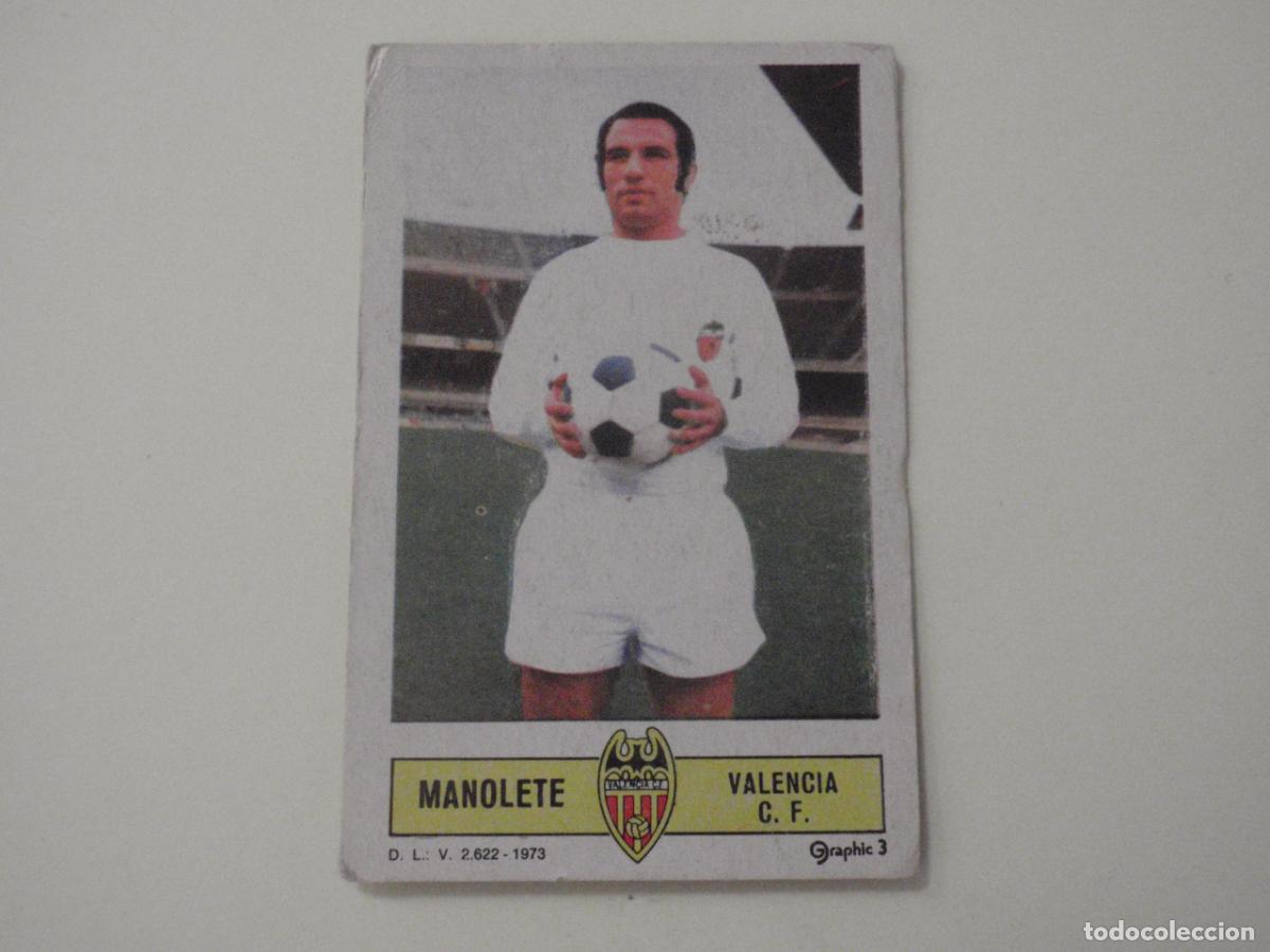 Cromos de f&uacute;tbol: Cromo futbol MANOLETE - Valencia CF. LIGA EDICIONES ESTE 1973 1974. 73 74