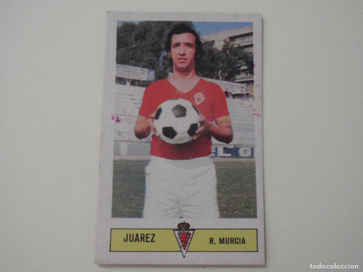 Cromos de f&uacute;tbol: Cromo futbol JUAREZ - Real Murcia. LIGA EDICIONES ESTE 1973 1974. 73 74