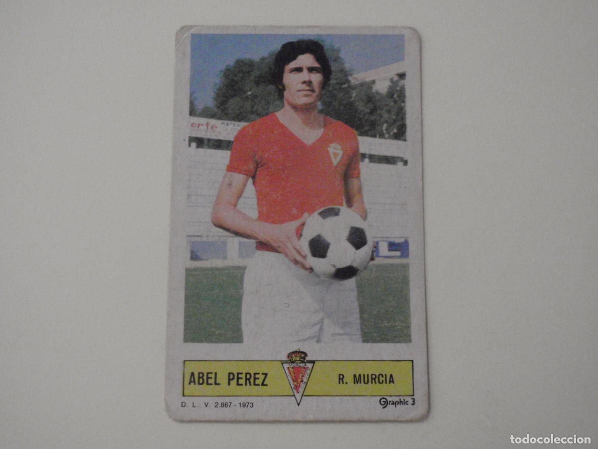 Cromos de f&uacute;tbol: Cromo futbol ABEL PEREZ - Real Murcia. LIGA EDICIONES ESTE 1973 1974. 73 74