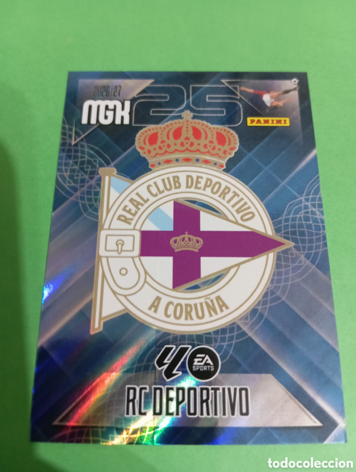 Cromos de f&uacute;tbol: Escudo del Deportivo de la Coru&ntilde;a n&deg;127 / PANINI MEGACRACKS 2026/2027