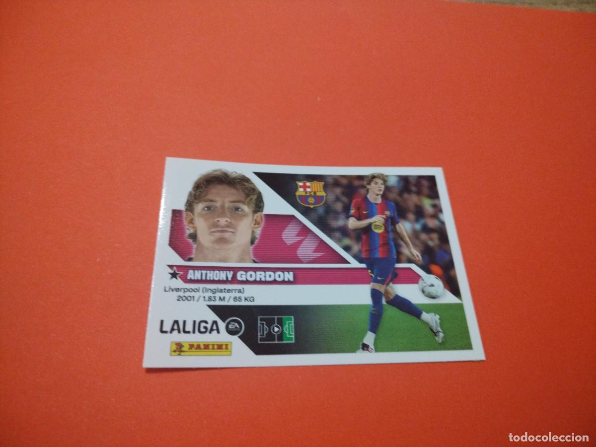 Cromos de f&uacute;tbol: ESTE 2026 2027 FICHAJE N 24 GORDON DEL BARCELONA