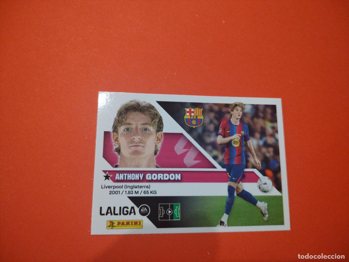 Cromos de f&uacute;tbol: ESTE 2026 2027 FICHAJE N 24 GORDON DEL BARCELONA