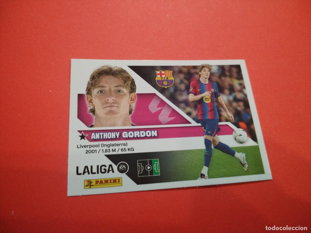Cromos de f&uacute;tbol: ESTE 2026 2027 FICHAJE N 24 GORDON DEL BARCELONA