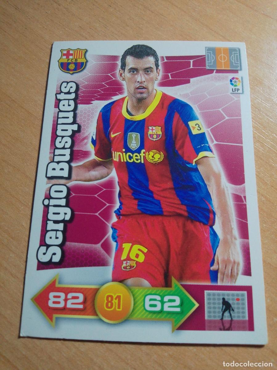 Cromos de f&uacute;tbol: SERGIO BUSQUETS DEL BARCELONA 10 11 ADRENALYN XL 2010 2011 PANINI
