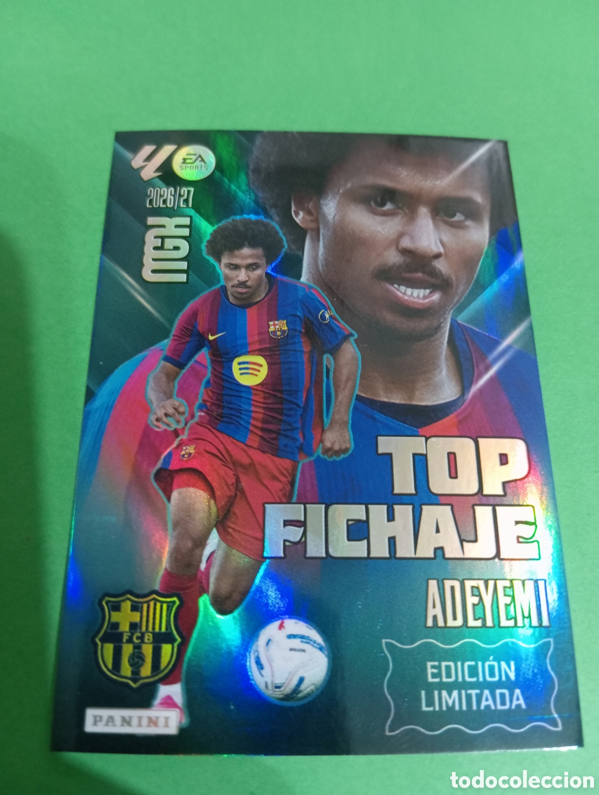 Cromos de f&uacute;tbol: Adeyemi Barcelona TOP FICHAJE EDICI&Oacute;N LIMITADA / PANINI MEGACRACKS 2026/2027