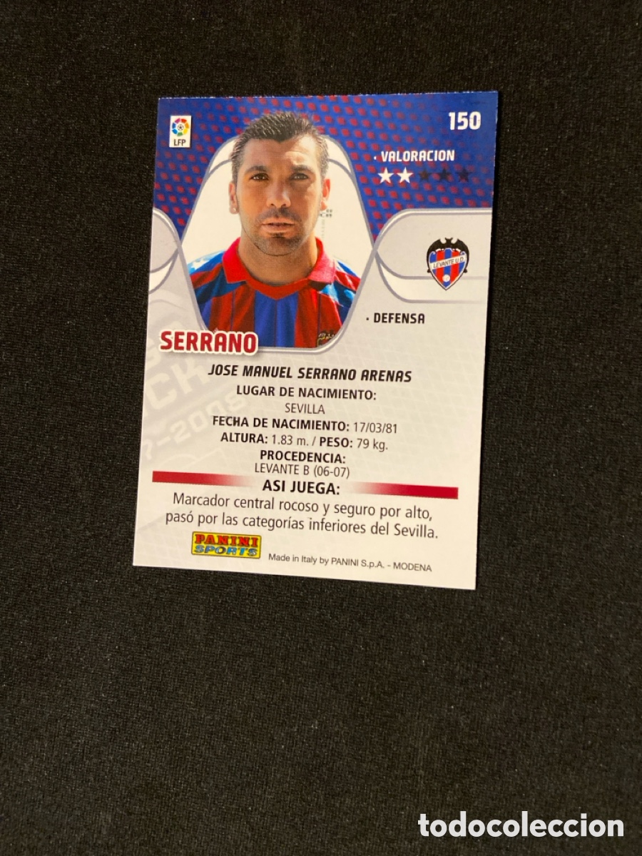 Cromos de f&uacute;tbol: SERRANO 150 (LEVANTE) MEGA - Foto 2