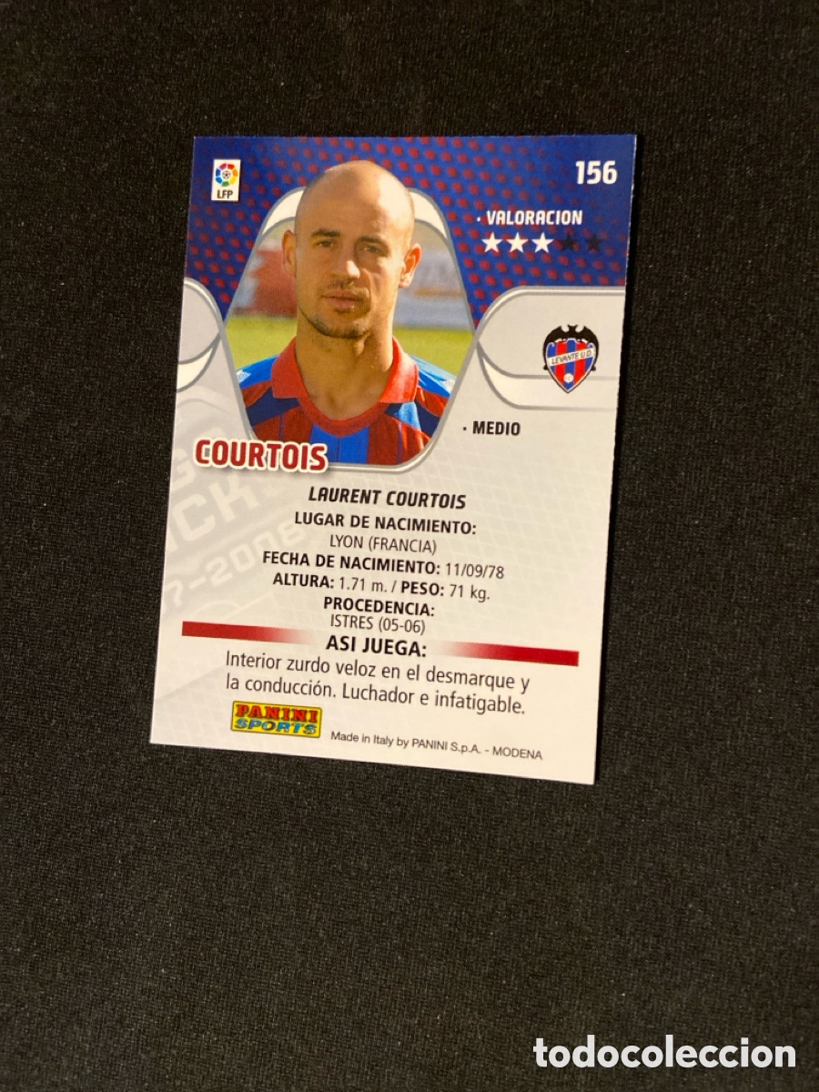 Cromos de f&uacute;tbol: COURTOIS 156 (LEVANTE) MEGA - Foto 2