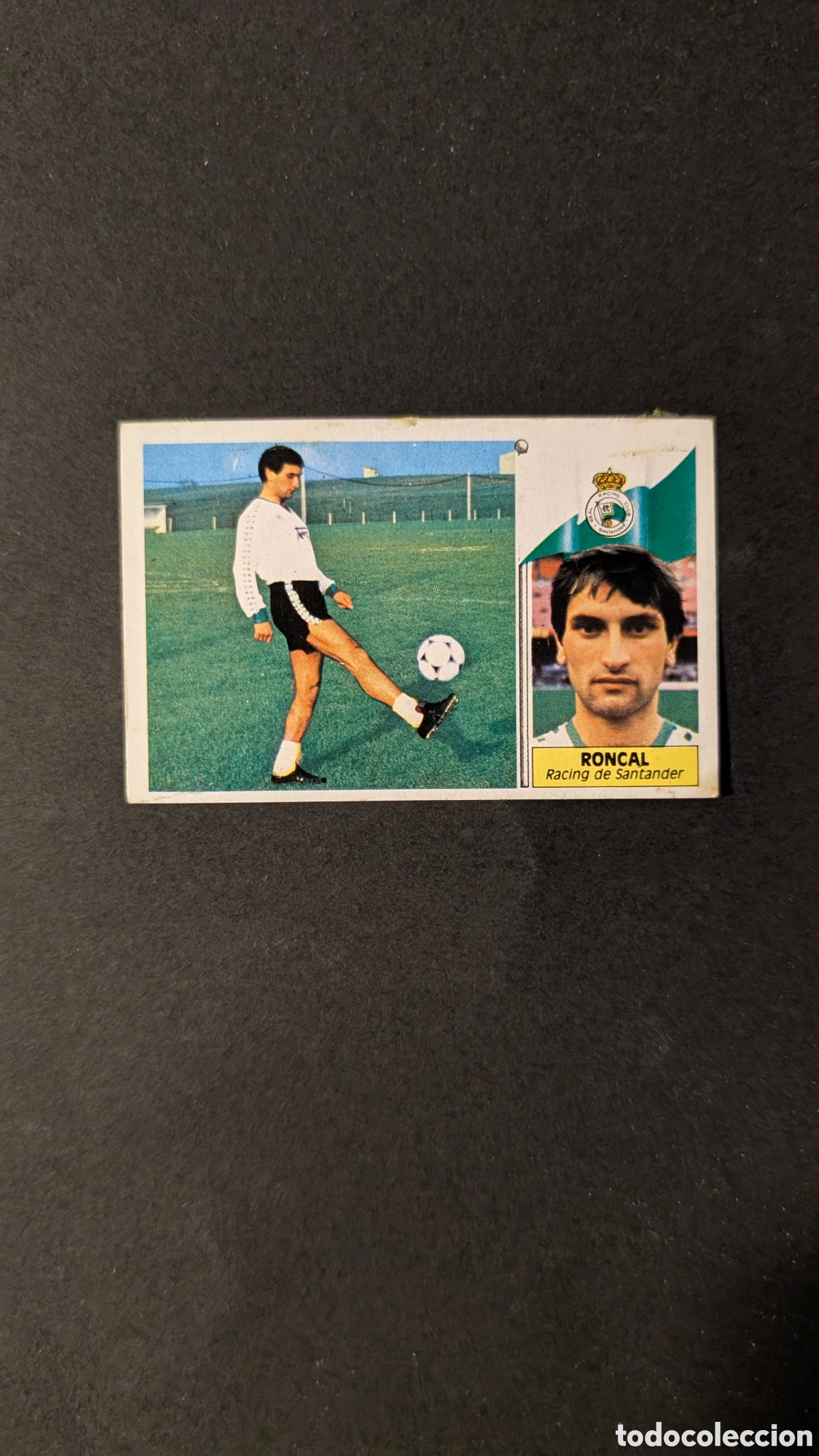 Fu&szlig;ball-Sticker: L1 RONCAL VERSION MEDIAS RACING SANTANDER LIGA ESTE 1986/87 86 87 DESPEGADO